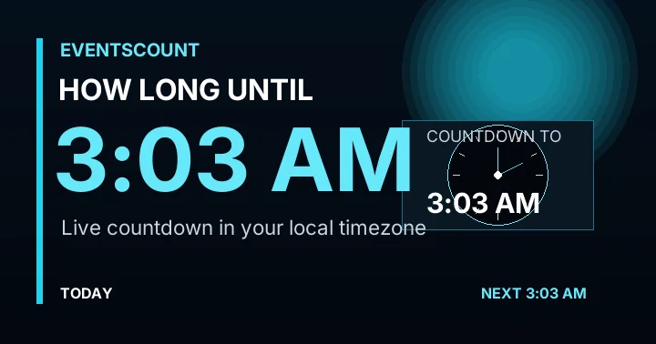 How Long Until 3:03 AM?