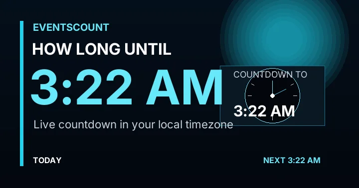 How Long Until 3:22 AM?