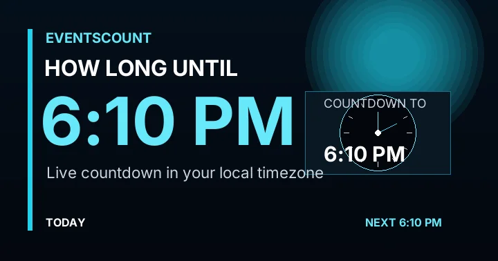 How Long Until 6:10 PM?