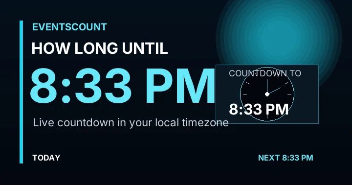 How Long Until 8:33 PM?