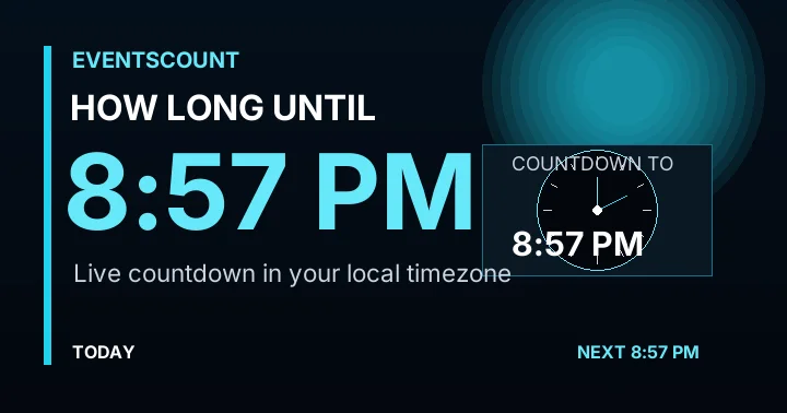 How Long Until 8:57 PM?