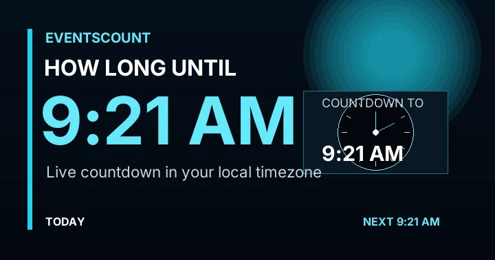 How Long Until 9:21 AM?