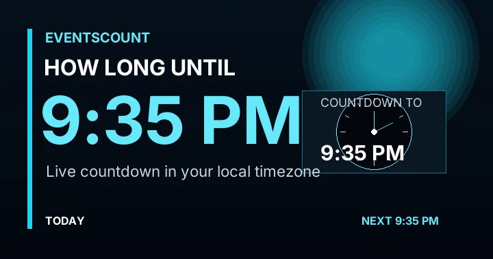 How Long Until 9:35 PM?