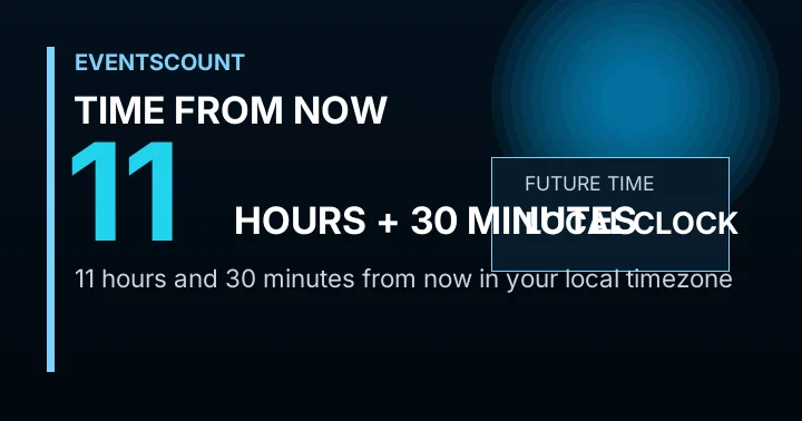 11 Hours 30 Minutes From Now
