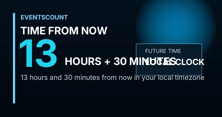13 Hours 30 Minutes From Now