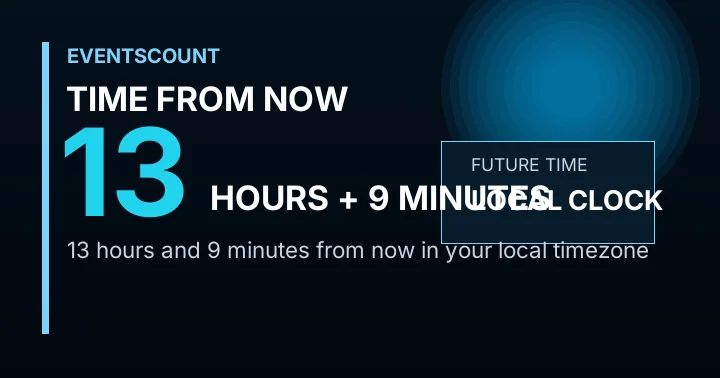 13 Hours 9 Minutes From Now
