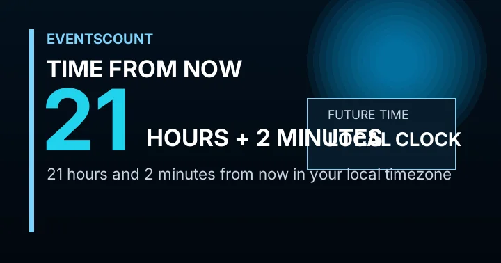 21 Hours 2 Minutes From Now