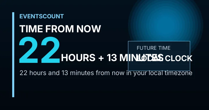 22 Hours 13 Minutes From Now