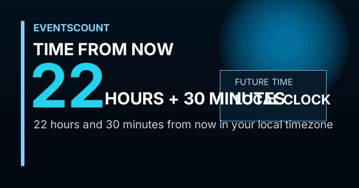 22 Hours 30 Minutes From Now
