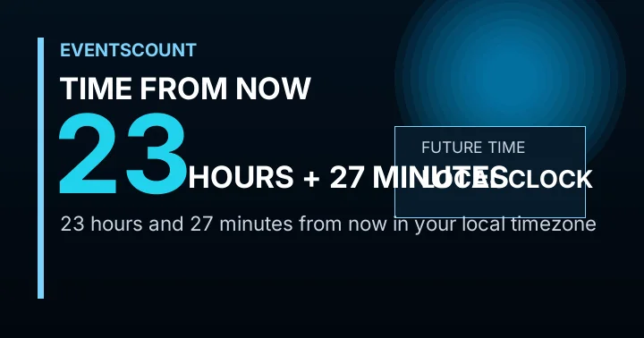 23 Hours 27 Minutes From Now