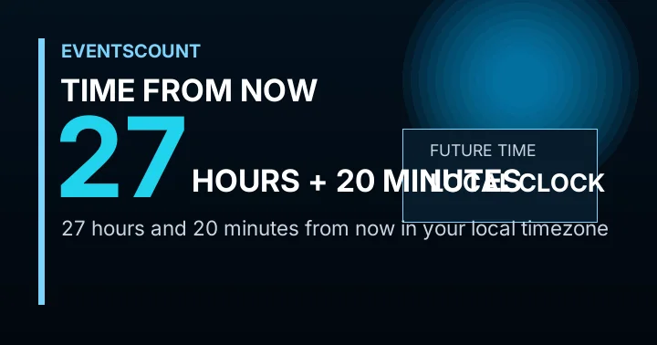 27 Hours 20 Minutes From Now