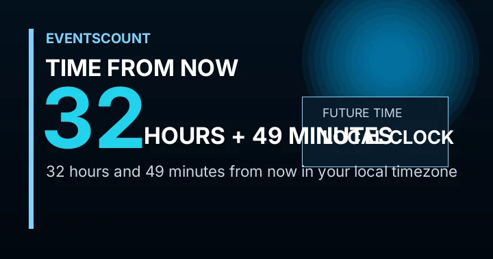 32 Hours 49 Minutes From Now