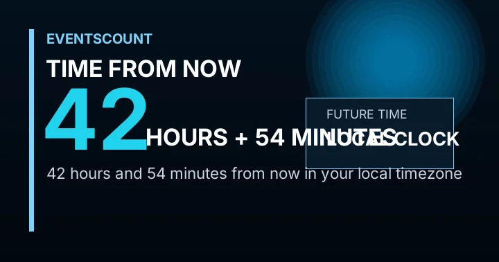 42 Hours 54 Minutes From Now