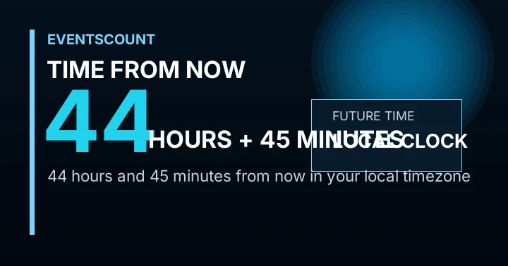 44 Hours 45 Minutes From Now