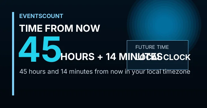 45 Hours 14 Minutes From Now
