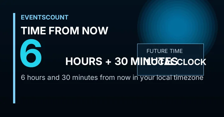 6 Hours 30 Minutes From Now