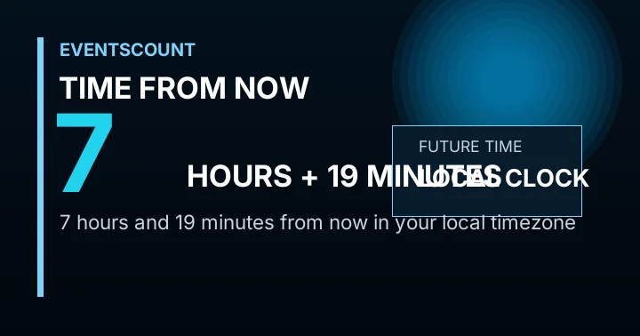 7 Hours 19 Minutes From Now
