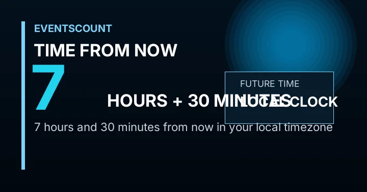 7 Hours 30 Minutes From Now