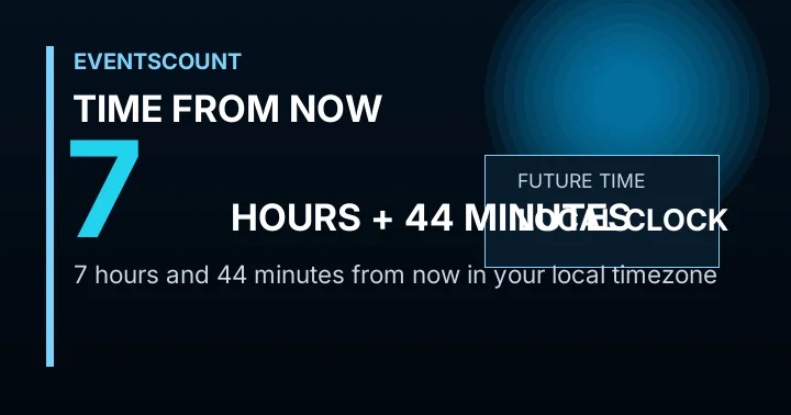 7 Hours 44 Minutes From Now