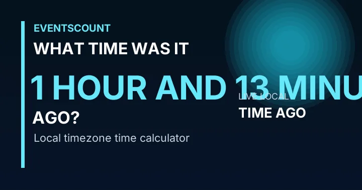 What Time Was It 1 Hour And 13 Minutes Ago?