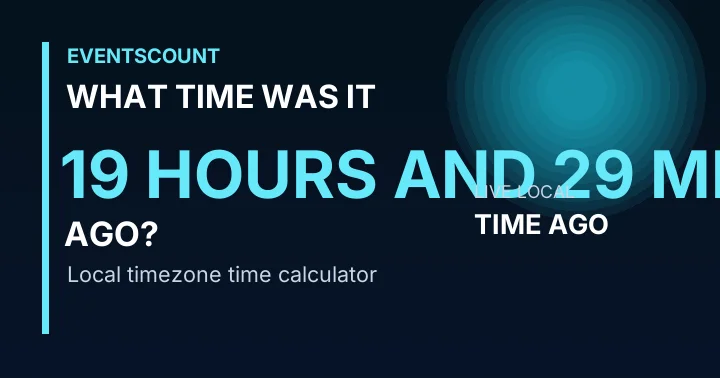 What Time Was It 19 Hours And 29 Minutes Ago?