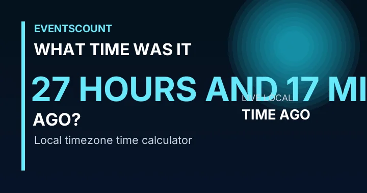 What Time Was It 27 Hours And 17 Minutes Ago?