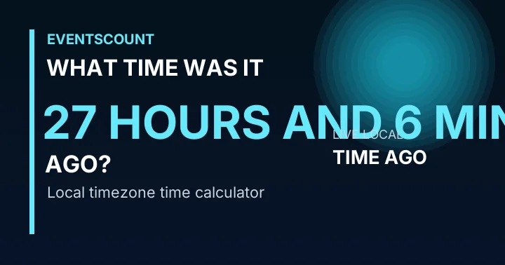What Time Was It 27 Hours And 6 Minutes Ago?
