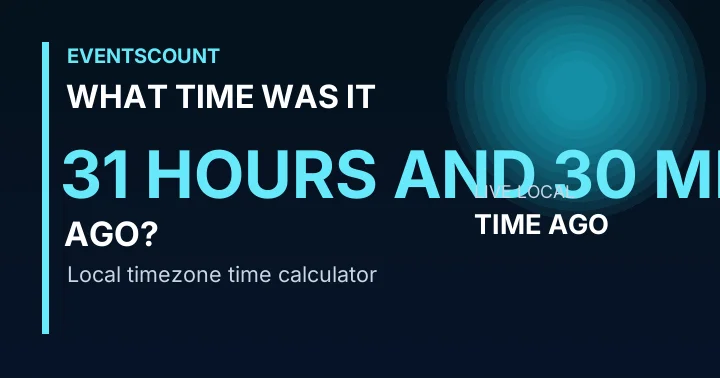 What Time Was It 31 Hours And 30 Minutes Ago?