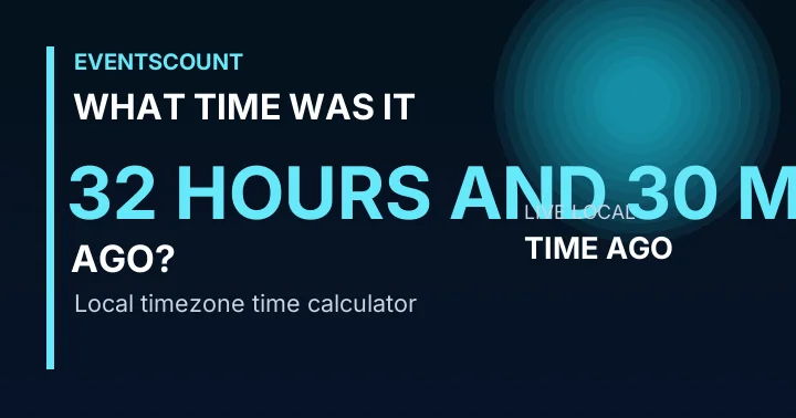 What Time Was It 32 Hours And 30 Minutes Ago?
