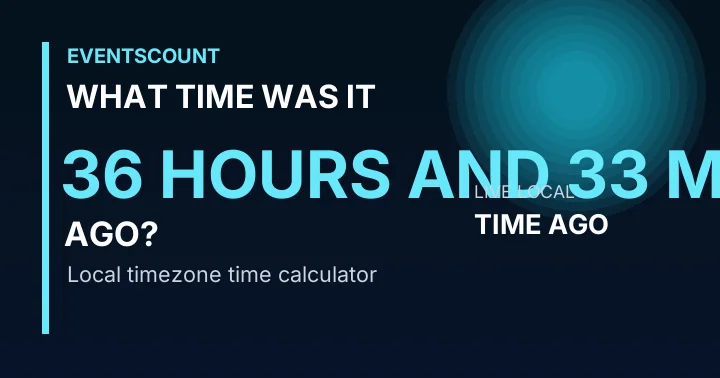 What Time Was It 36 Hours And 33 Minutes Ago?