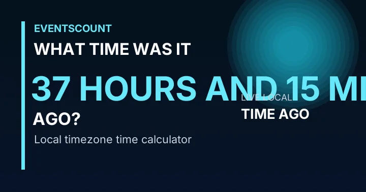 What Time Was It 37 Hours And 15 Minutes Ago?