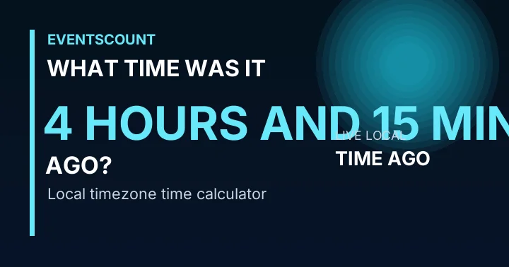 What Time Was It 4 Hours And 15 Minutes Ago?
