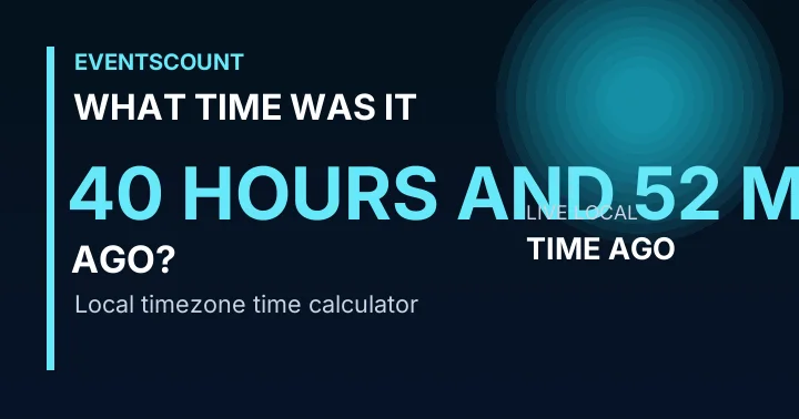 What Time Was It 40 Hours And 52 Minutes Ago?