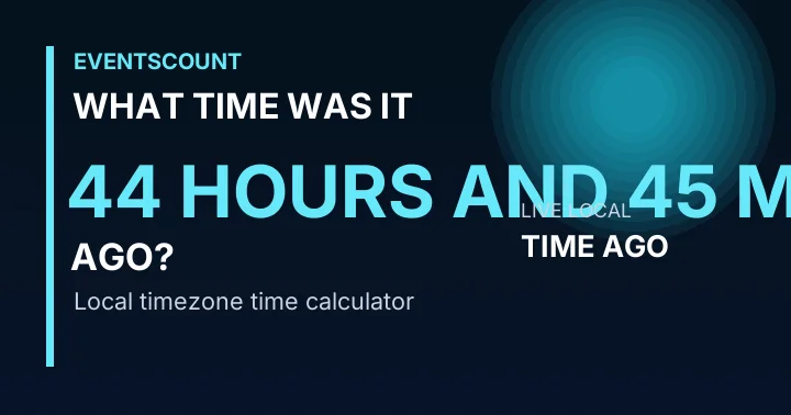 What Time Was It 44 Hours And 45 Minutes Ago?