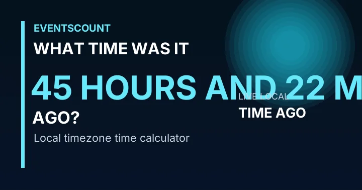 What Time Was It 45 Hours And 22 Minutes Ago?