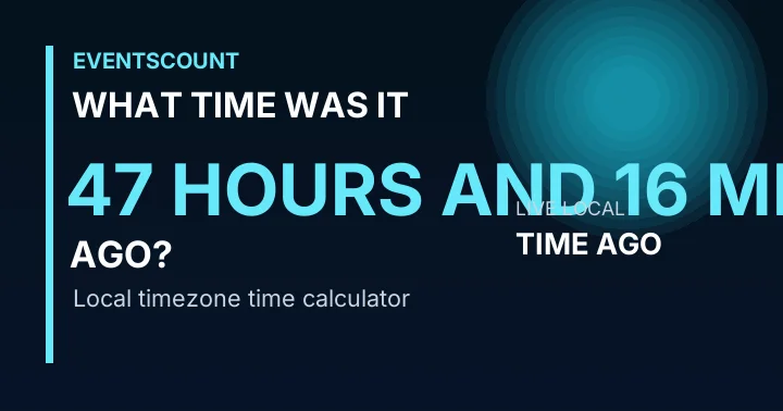 What Time Was It 47 Hours And 16 Minutes Ago?