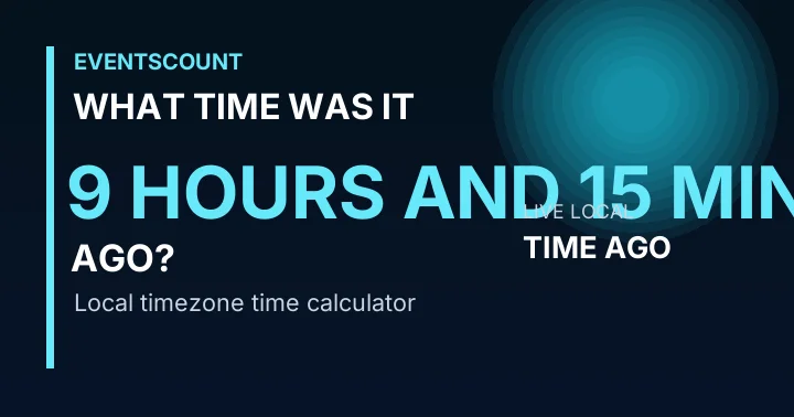 What Time Was It 9 Hours And 15 Minutes Ago?